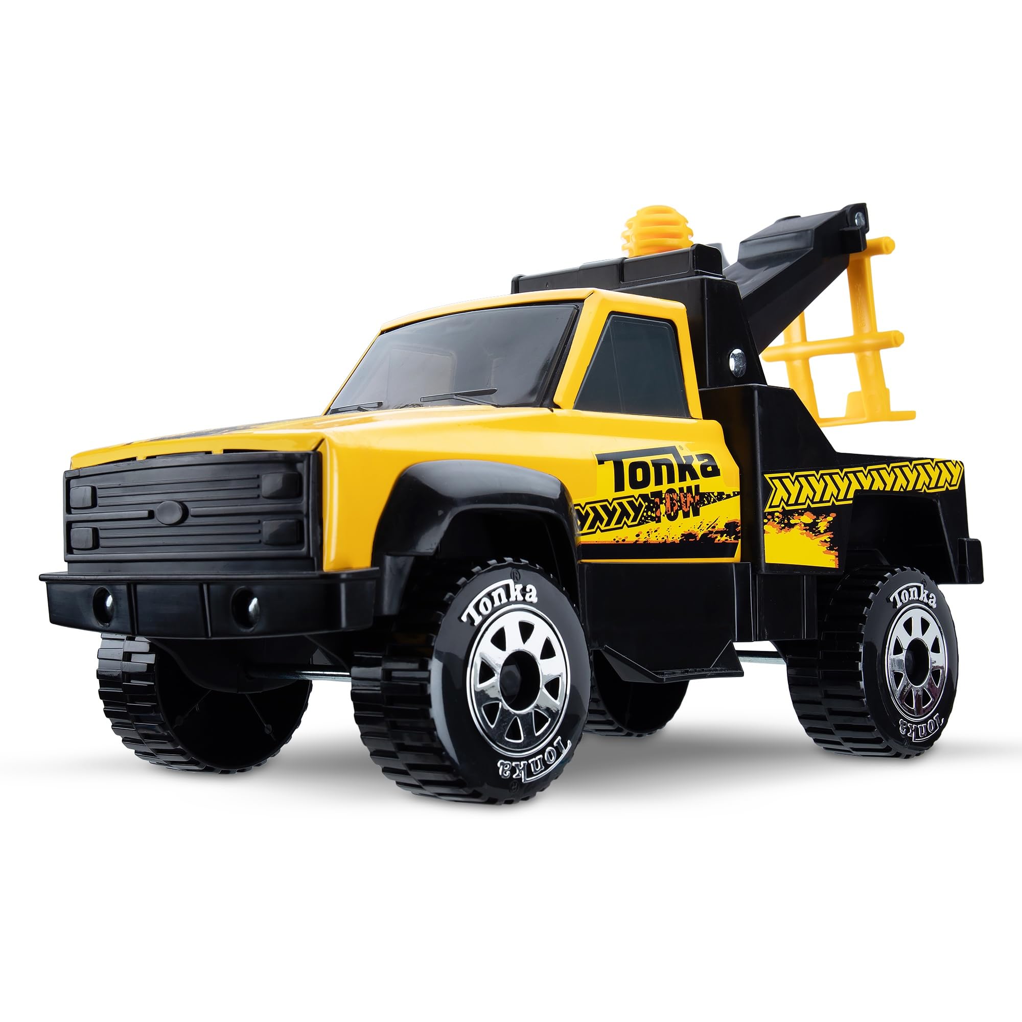 Tonka Steel Classics 4x4 Pickup Truck - Made with Steel & Sturdy Plastic, Yellow Toy Construction Truck, Boys and Girls, Kids, Toddlers, Ages 3+