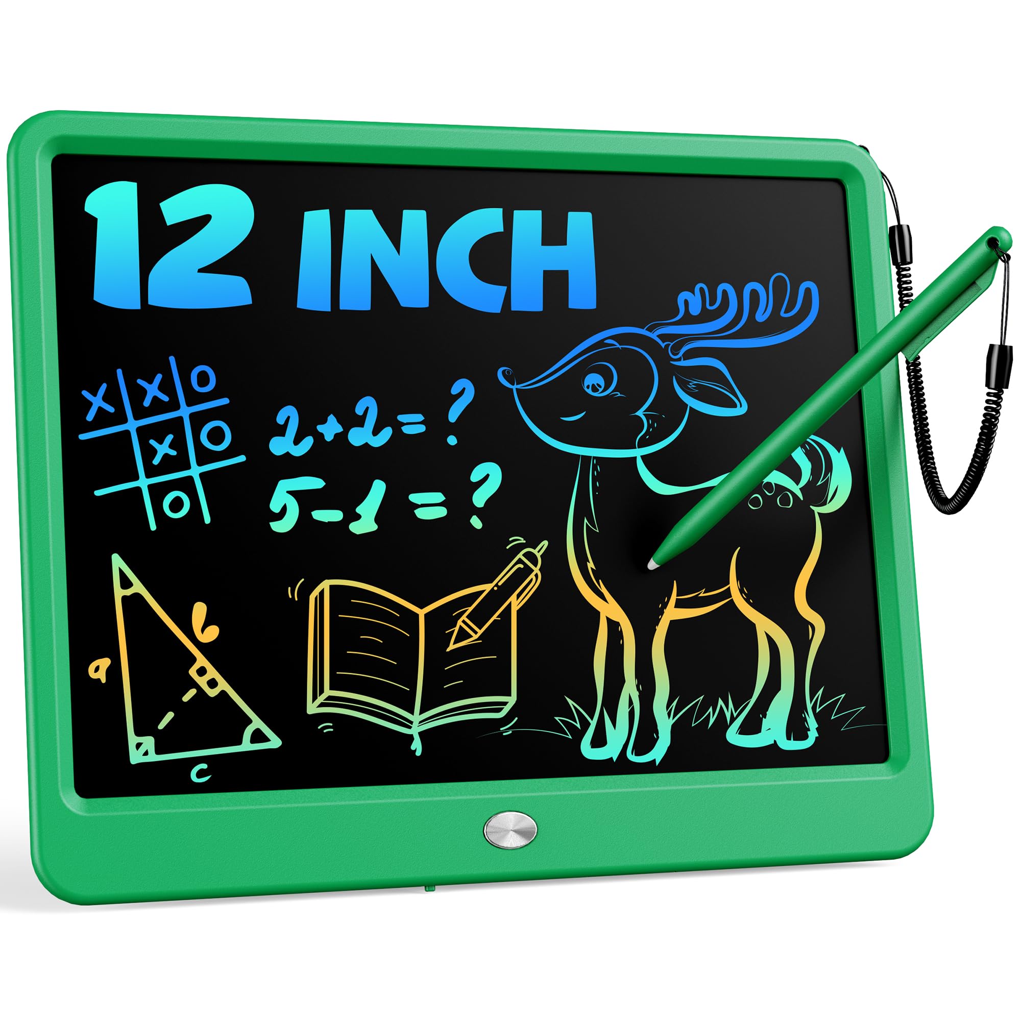 Bravokids 10 Inch LCD Writing Tablet for 3-8 Year Olds - Electronic Drawing Pad and Doodle Board as Educational Birthday Gifts for Girls and Boys (Pink)