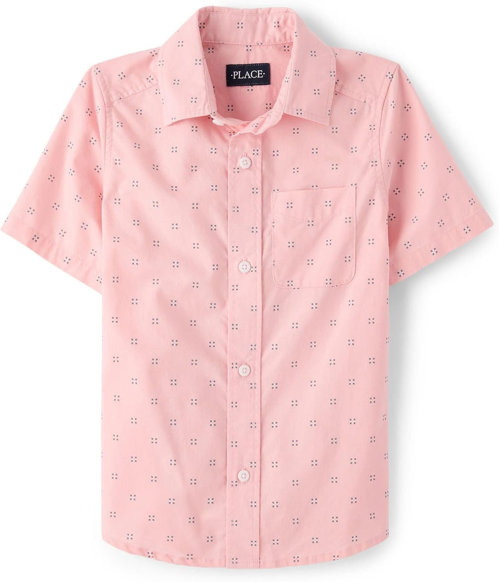 The Children's Place boys Short Sleeve Button Up Shirt
