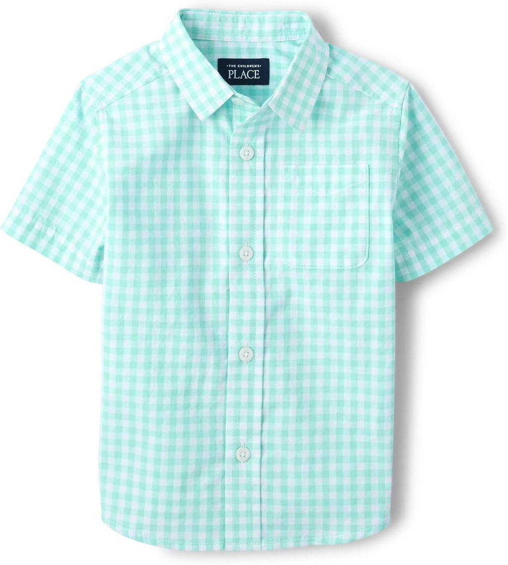 The Children's Place boys Short Sleeve Button Up Shirt