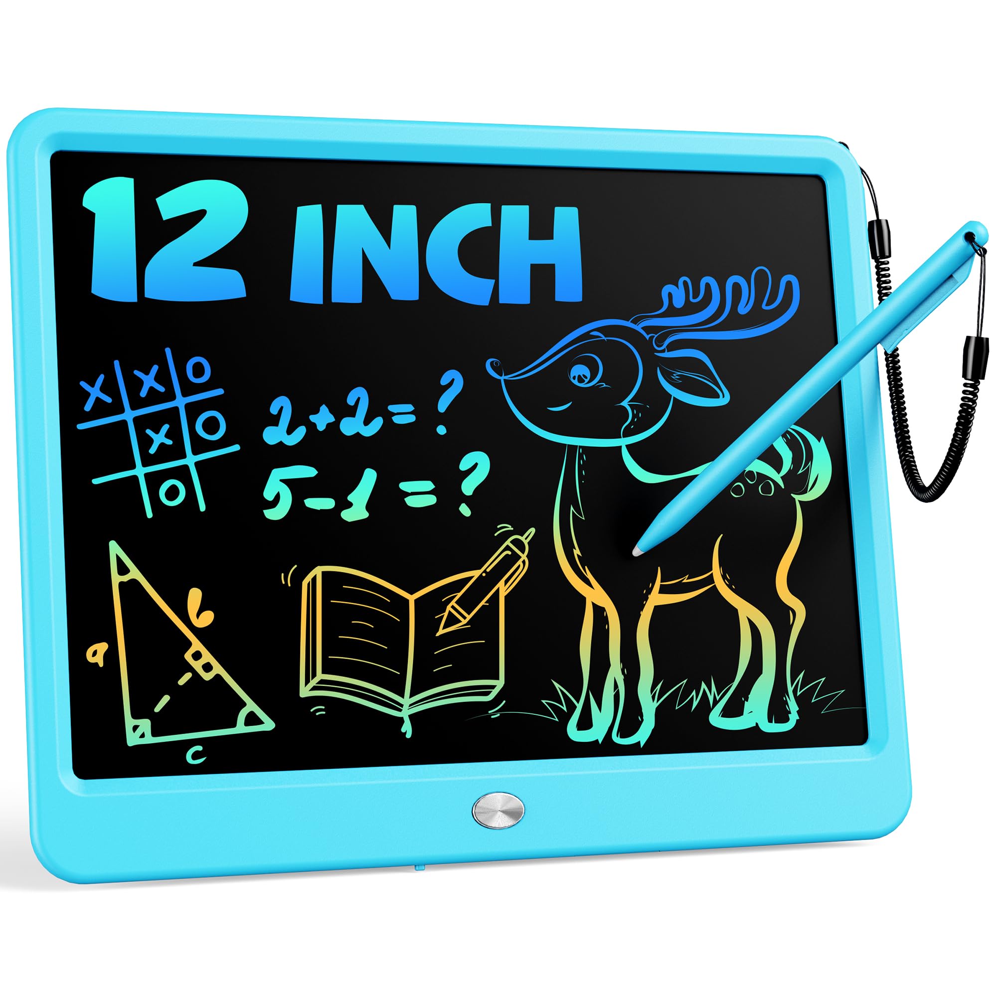 Bravokids 10 Inch LCD Writing Tablet for 3-8 Year Olds - Electronic Drawing Pad and Doodle Board as Educational Birthday Gifts for Girls and Boys (Pink)