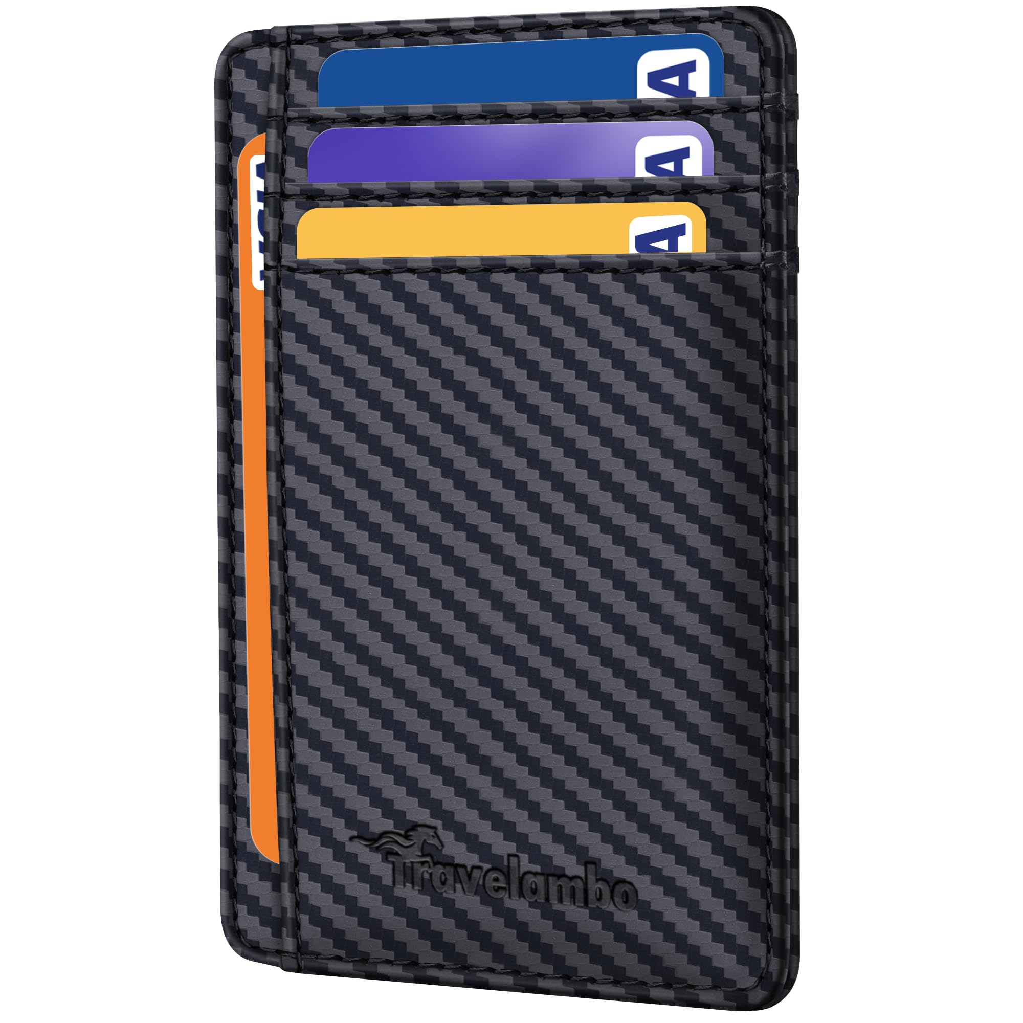 Slim Wallet Front Pocket Minimalist Leather RFID Blocking Medium Size