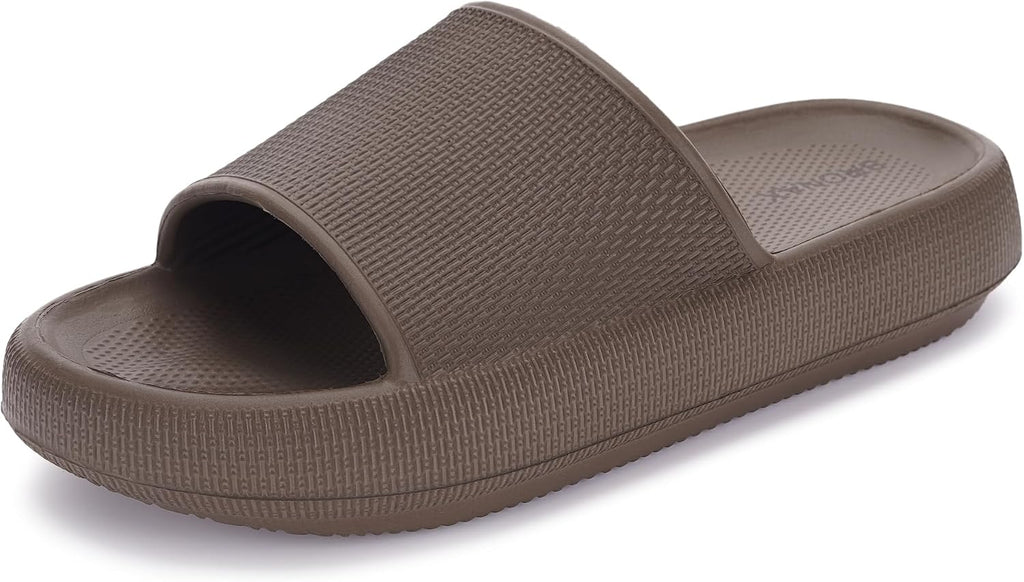 Cushioned Thick Sole Pillow Slippers for Women and Men Y10 | Cloud-Like Soft Sole, Foot Pain Relief, EVA Platform Sole, Indoor Outdoor Slides, Waterproof Shower Ready, Quick-Drying
