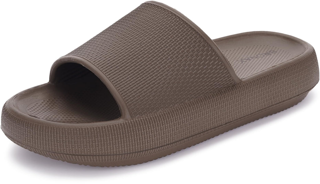 Cushioned Thick Sole Pillow Slippers for Women and Men Y10 | Cloud-Like Soft Sole, Foot Pain Relief, EVA Platform Sole, Indoor Outdoor Slides, Waterproof Shower Ready, Quick-Drying