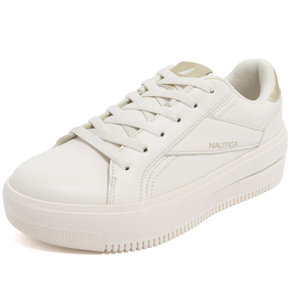 Nautica Women Fashion Sneaker Lace-Up Tennis Casual Shoes for Ladies