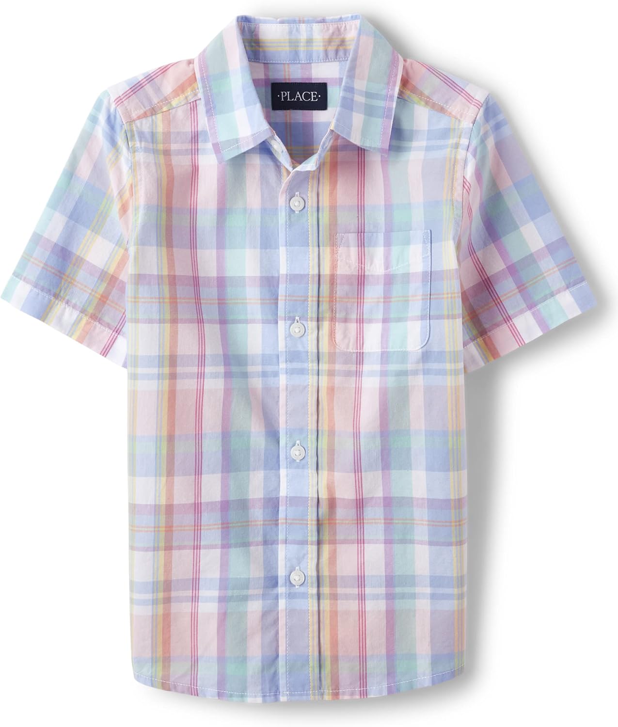 The Children's Place boys Short Sleeve Button Up Shirt