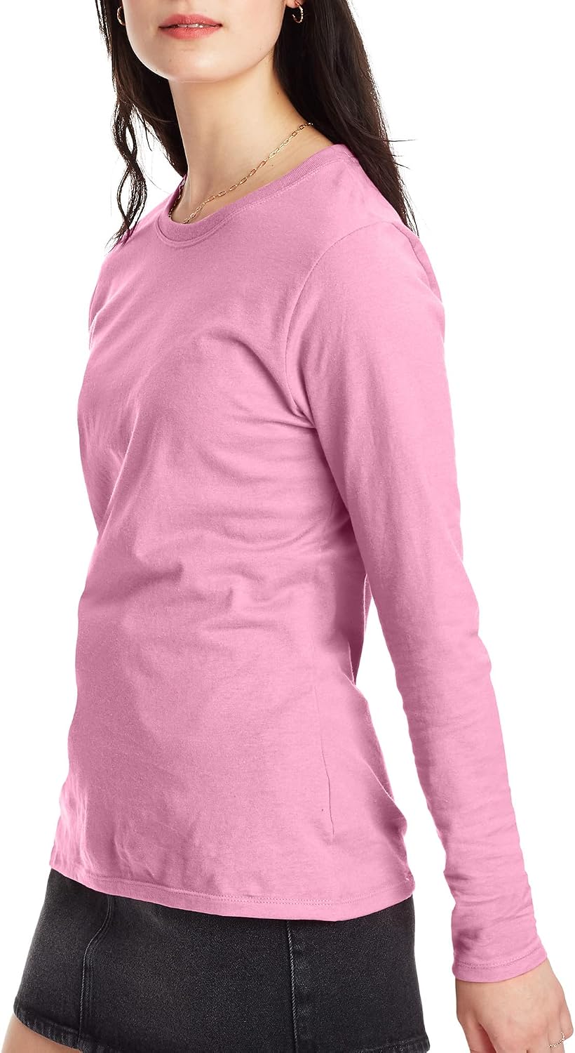Women's Originals Long Sleeve Cotton T-Shirt, Lightweight Crewneck Tee, Modern Fit
