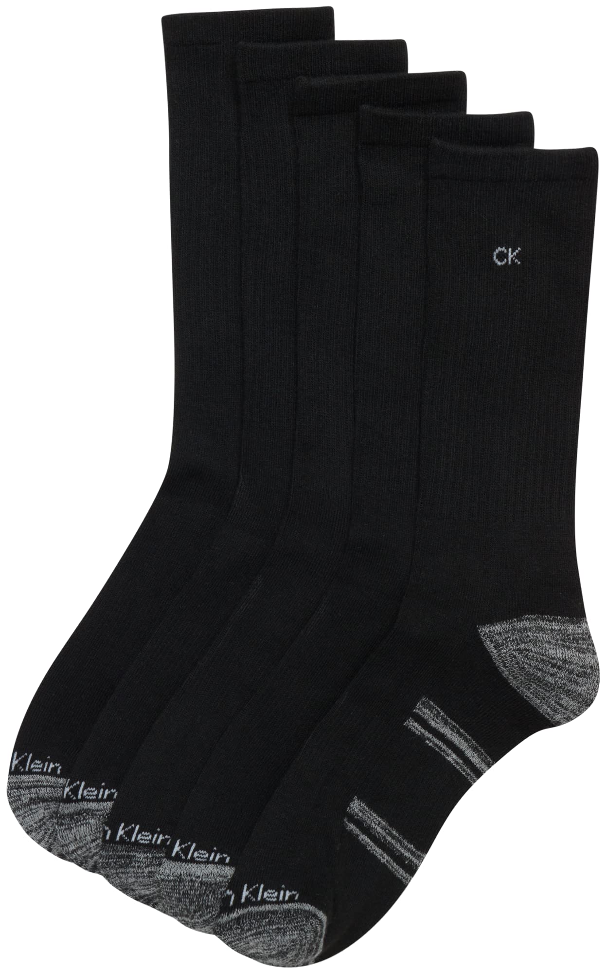 Mens Crew Socks - 5 Pack Breathable Cushion Crew Athletic Mid-Calf Socks for Men for Running and Workout (7-12)