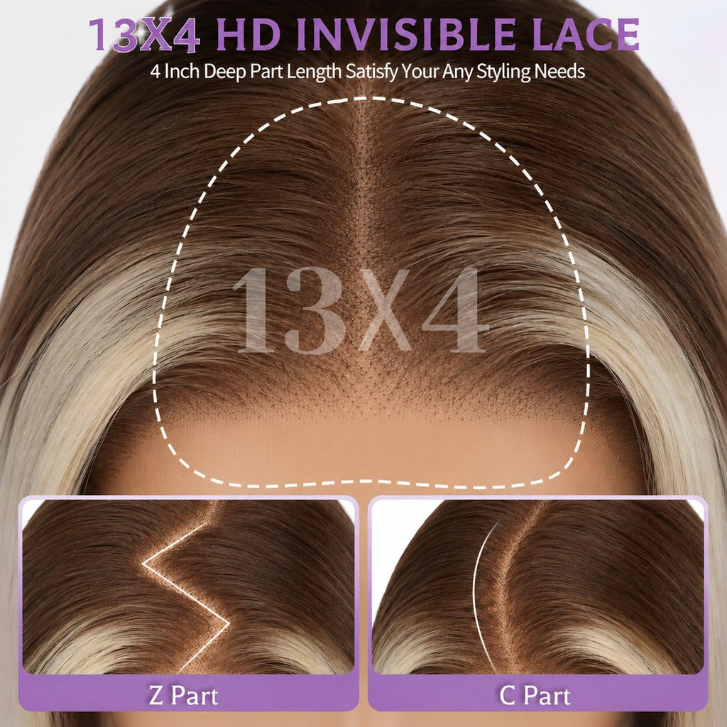 13x4 HD Lace Front Glueless Wigs for Women Black Long Layered Wave Wig Natural Hairline Heat Resistant Synthetic for Daily Use Beginner Friendly 26 Inch