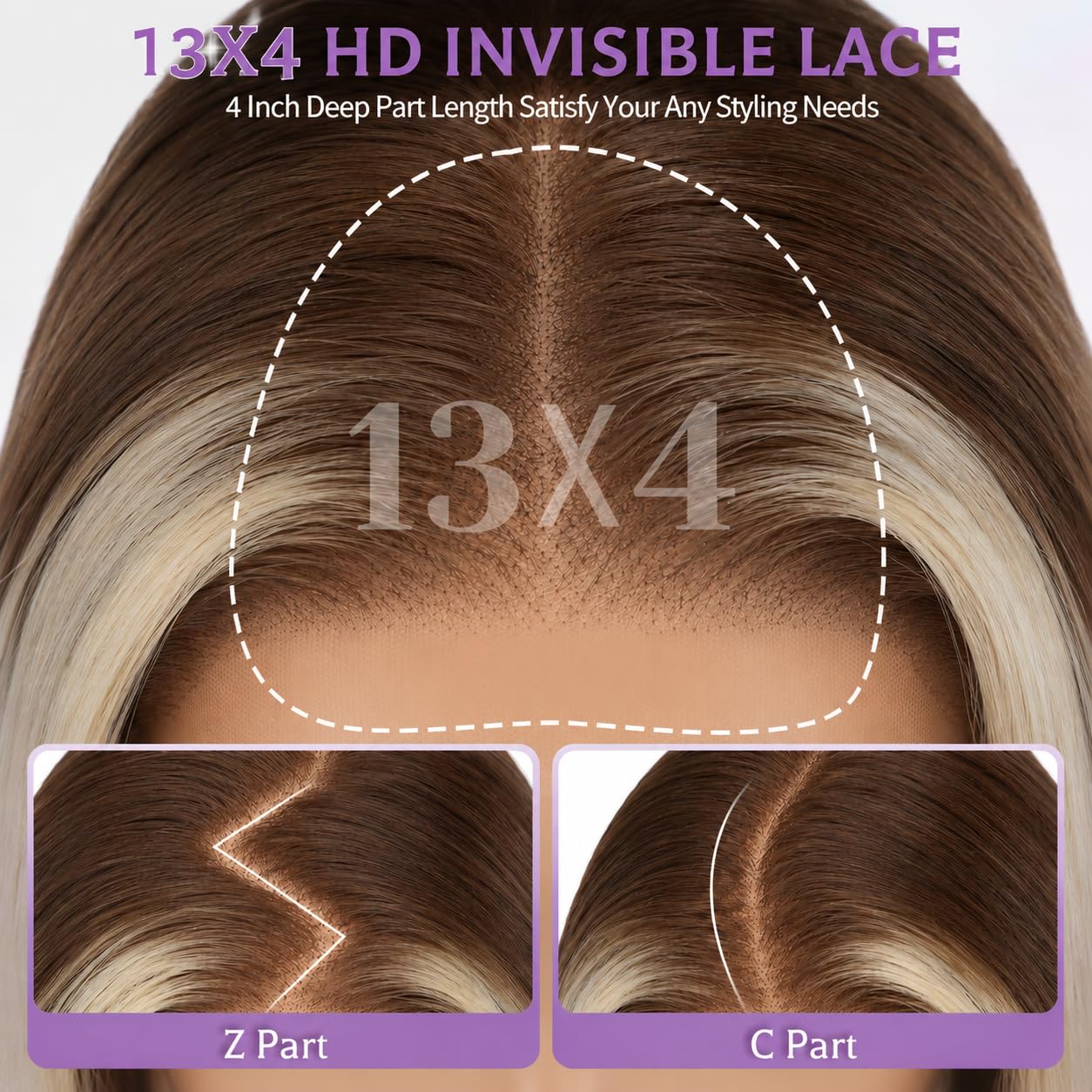 13x4 HD Lace Front Glueless Wigs for Women Black Long Layered Wave Wig Natural Hairline Heat Resistant Synthetic for Daily Use Beginner Friendly 26 Inch