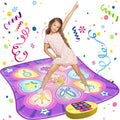 SUNLIN Dance Mat - Rhythm Step Play Mat - Dance Game Toy Pad with LED Lights, Gift for Kids Girls 3-12, Adjustable Volume, Built-in Music, 3 Challenge Levels