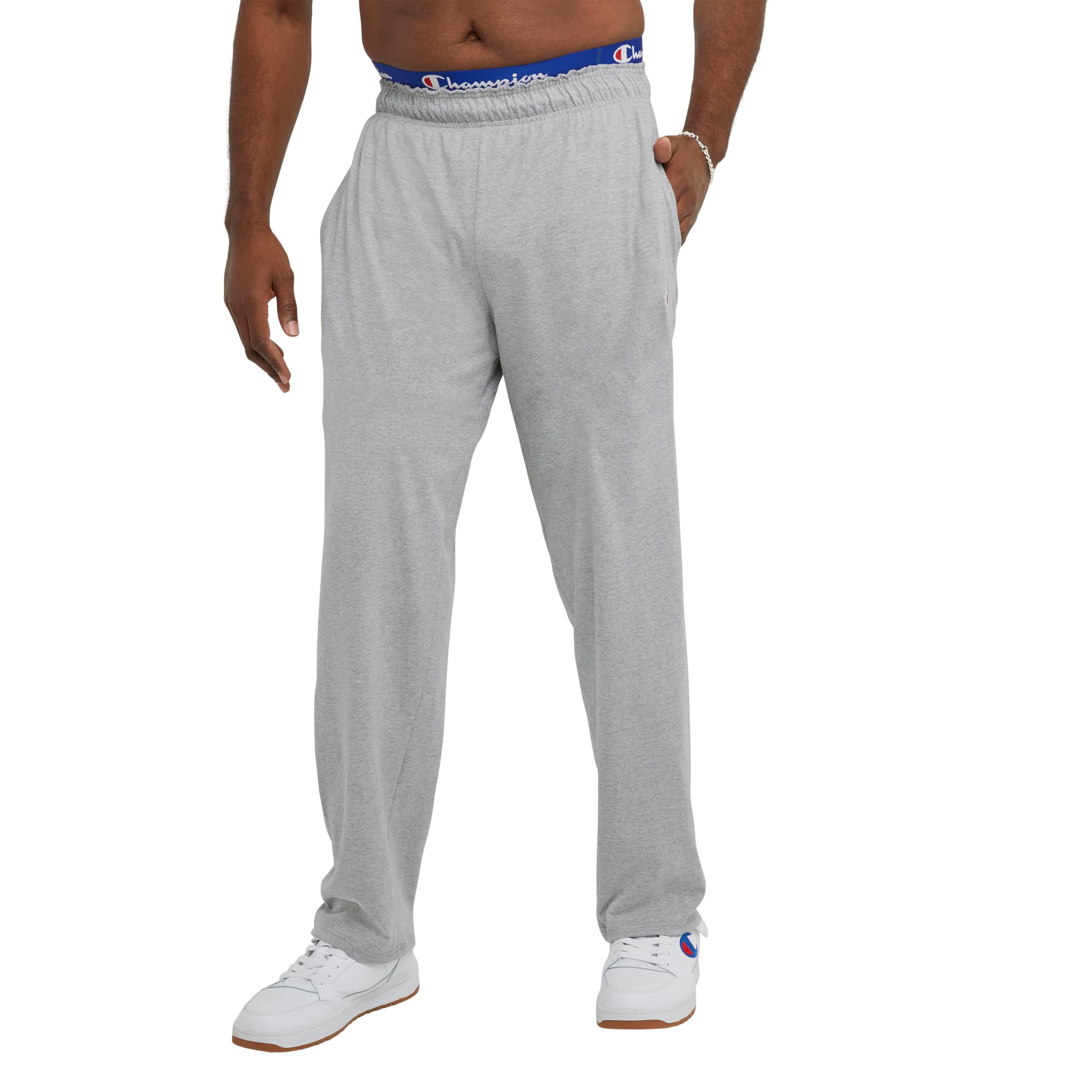 Champion Men's Open-Bottom Lounge Pants, Standard Fit, Lightweight, Available in Regular and Big & Tall