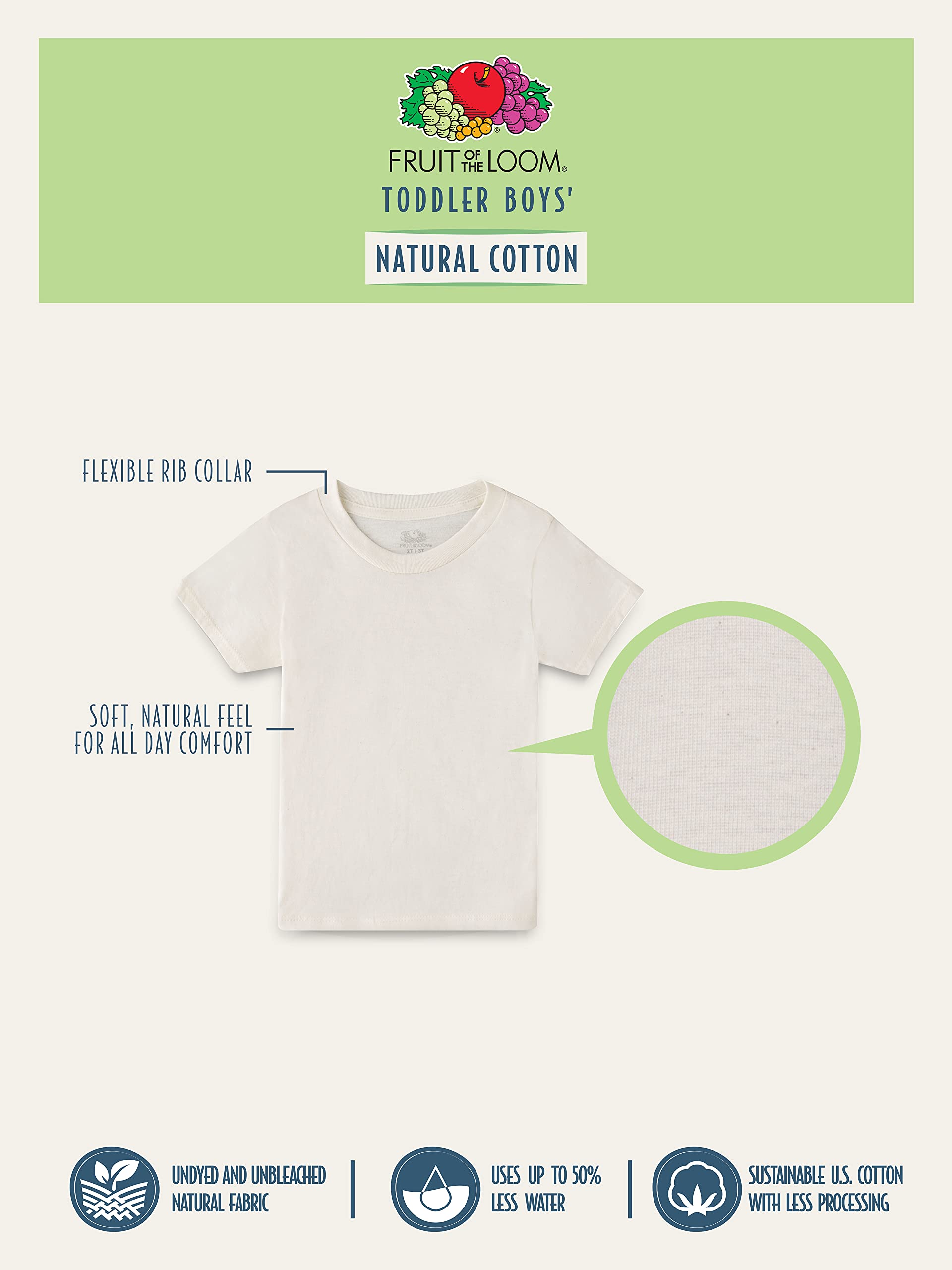 Fruit of The Loom Boys' Eversoft Cotton Undershirts, T Shirts & Tank Tops