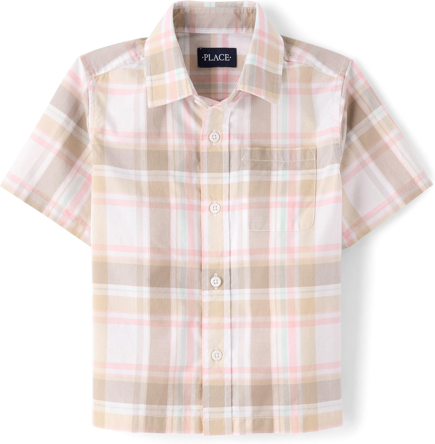 The Children's Place boys Short Sleeve Button Up Shirt