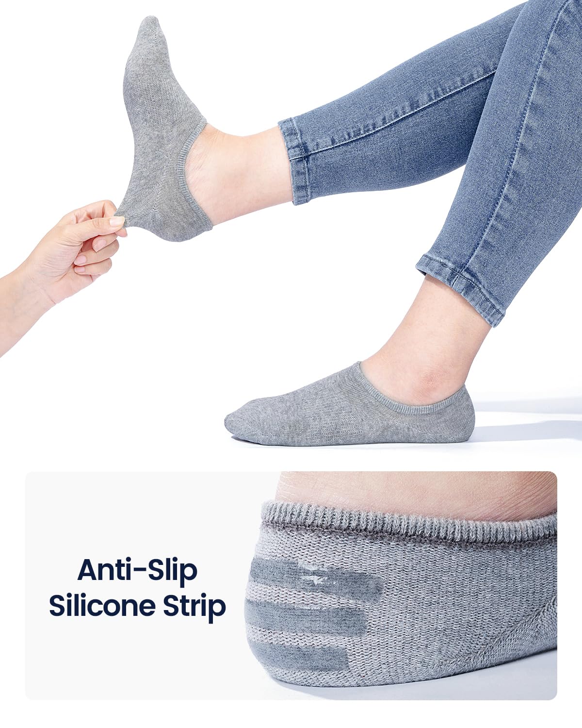 No Show Socks Women & Men Low Cut Ankle Short Anti-slid Athletic Running Casual Invisible Liner Socks