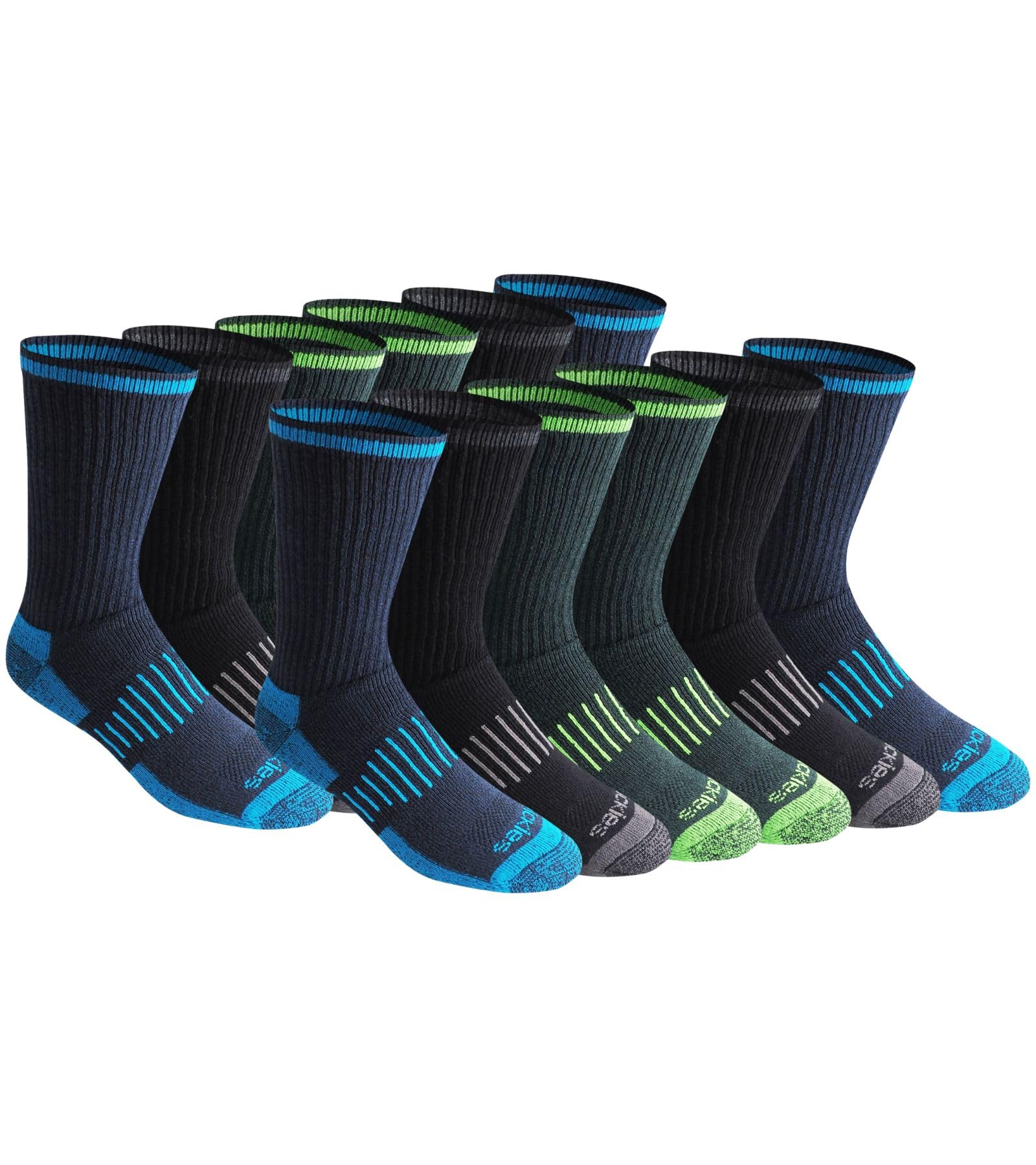 Men's Dri-tech Original Moisture Control Crew Socks, Available in M-xxl (6, 12, 18 Pairs)
