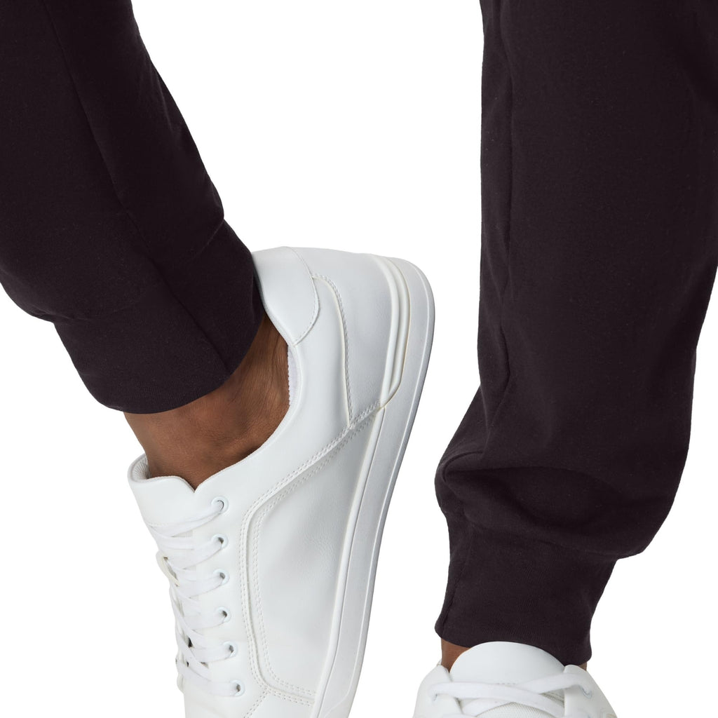 Men's Lightweight Cotton Jersey Cuffed Jogger Sweatpants with Drawstring and Pockets - 30.5"