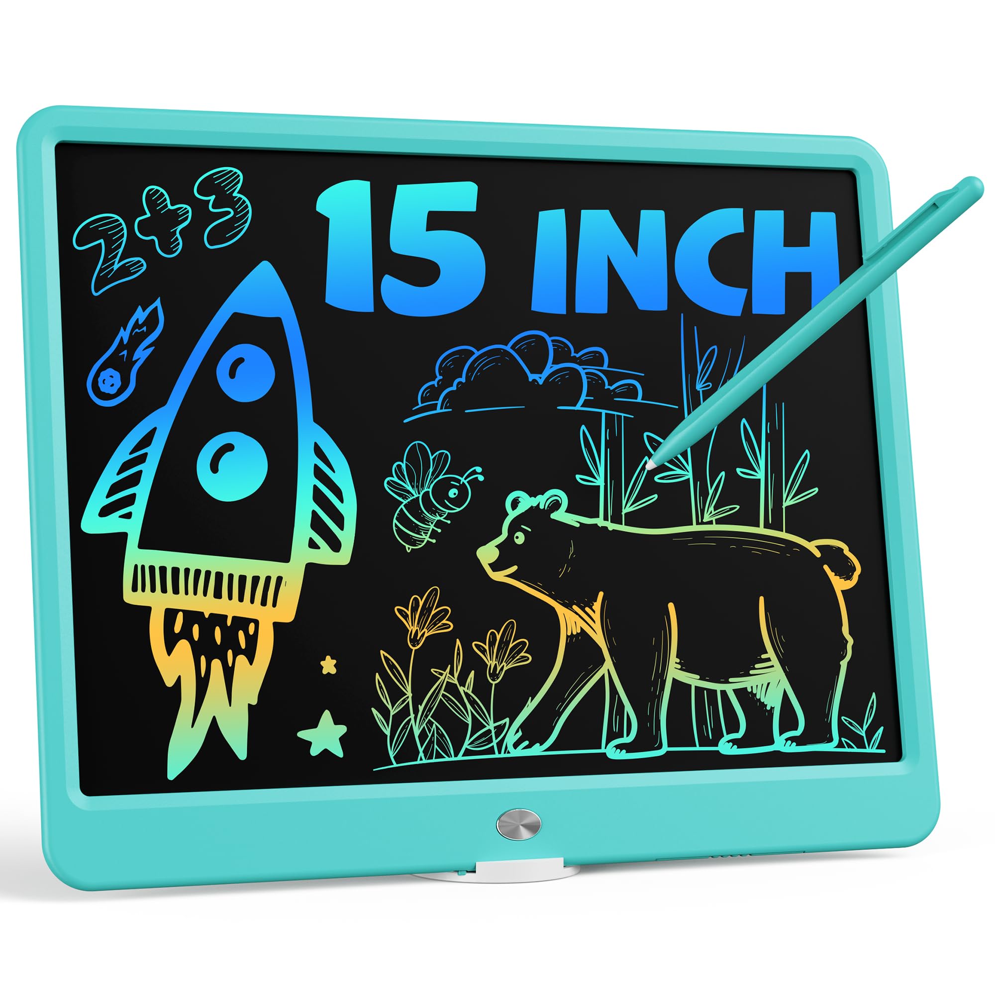 Bravokids 10 Inch LCD Writing Tablet for 3-8 Year Olds - Electronic Drawing Pad and Doodle Board as Educational Birthday Gifts for Girls and Boys (Pink)