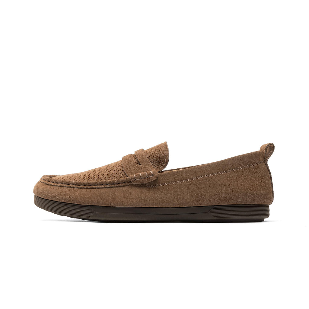 Men's Penny Loafers Suede Leather Moccasins Casual Slip-on Driving Shoes