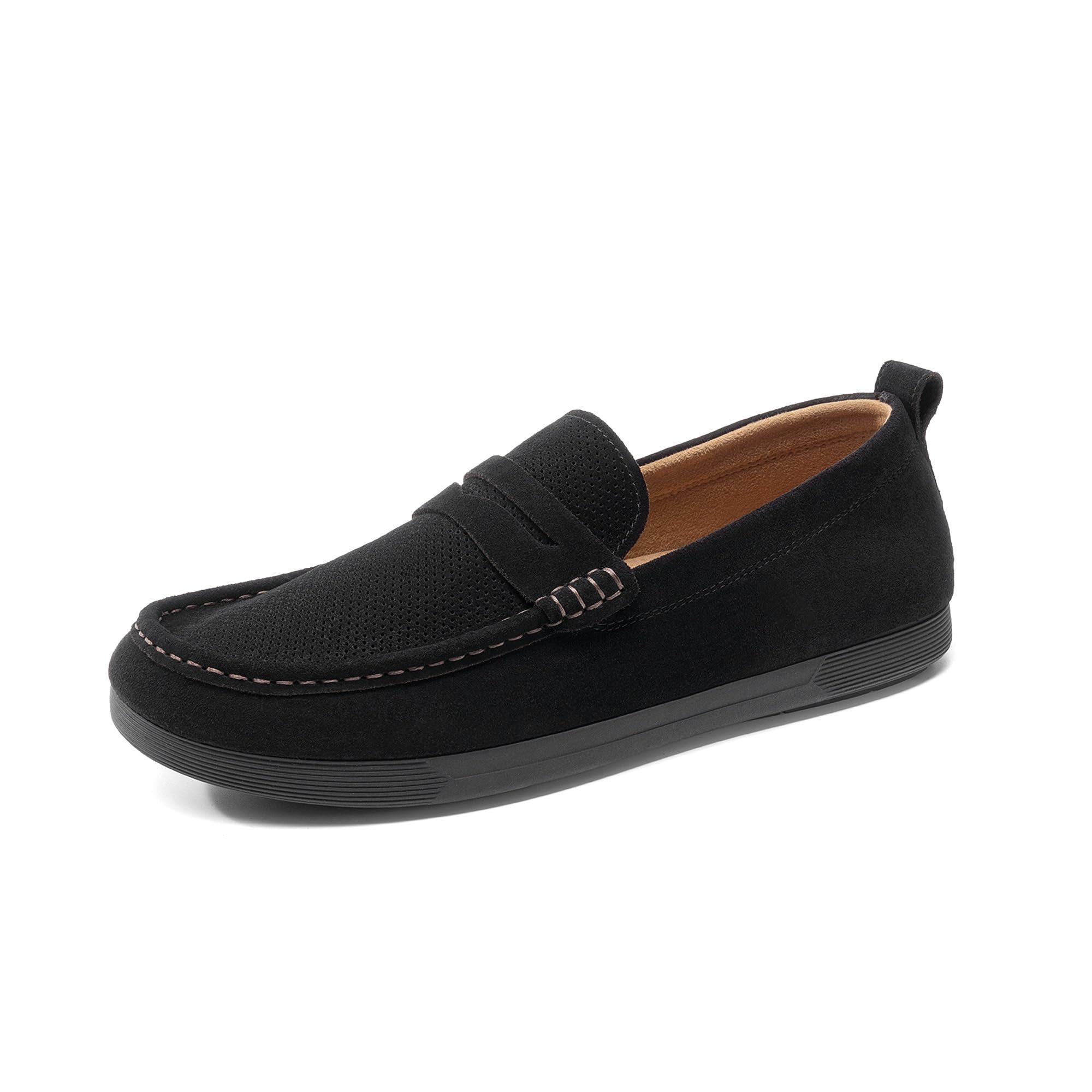 Men's Penny Loafers Suede Leather Moccasins Casual Slip-on Driving Shoes