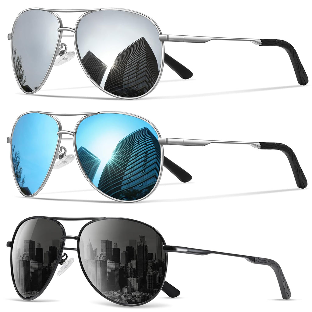 Sunglasses Men Polarized Aviator Sunglasses for Men Women Fishing Driving Sun glasses Metal Frame UV Protection