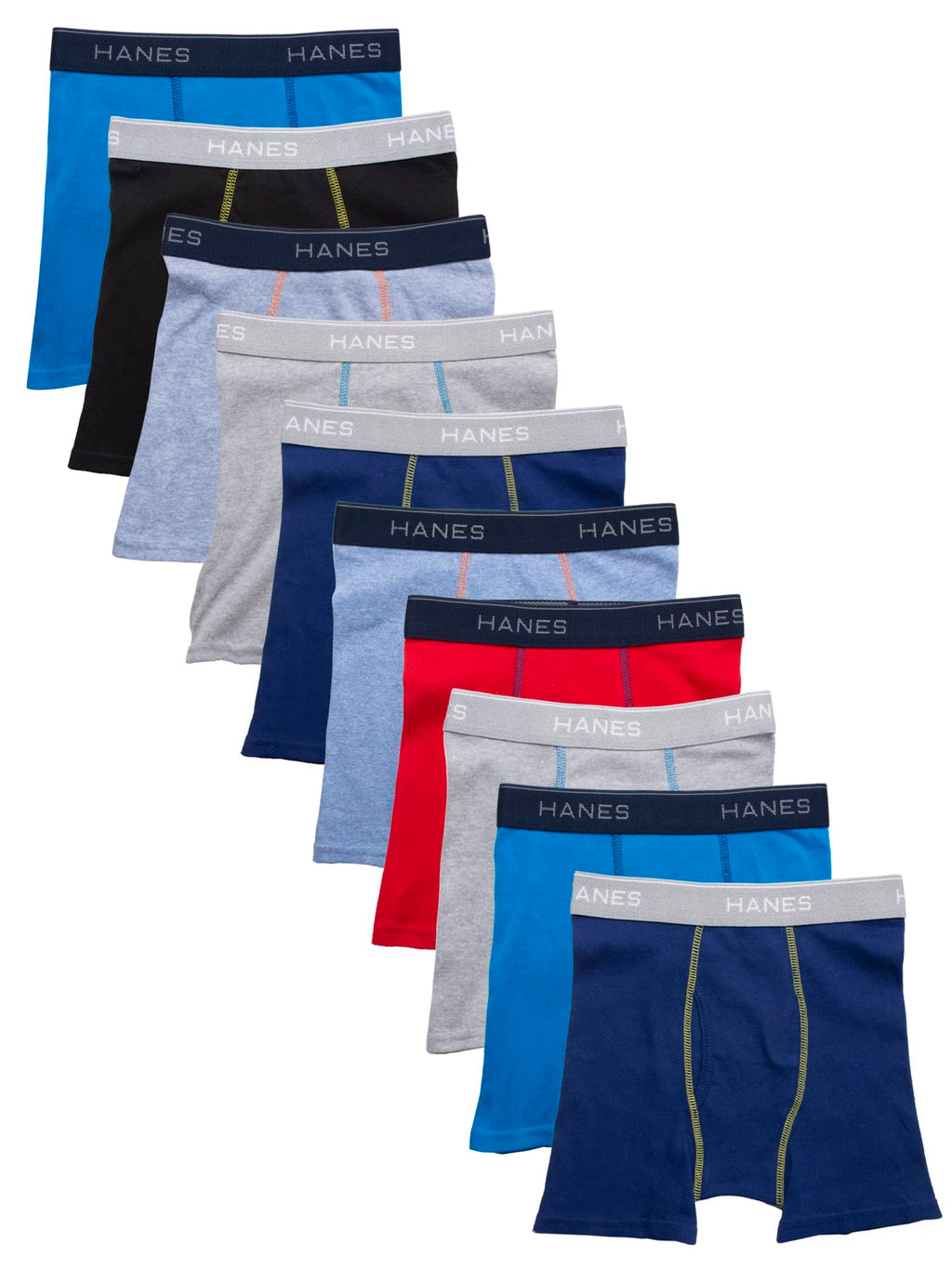 Hanes Boys' Underwear, Boxer Briefs for Boys and Toddlers, Soft Cotton, 7 and 10 Packs