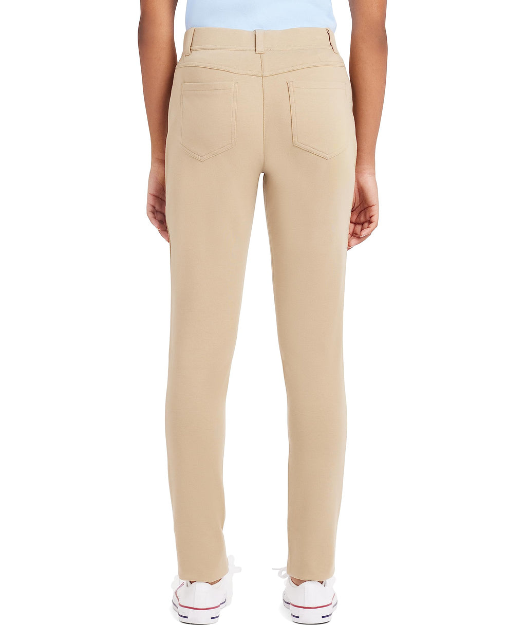 Nautica Women's Juniors Uniform Skinny Leg Jegging, Flat Front Style with Zipper Closure, Functional Pockets