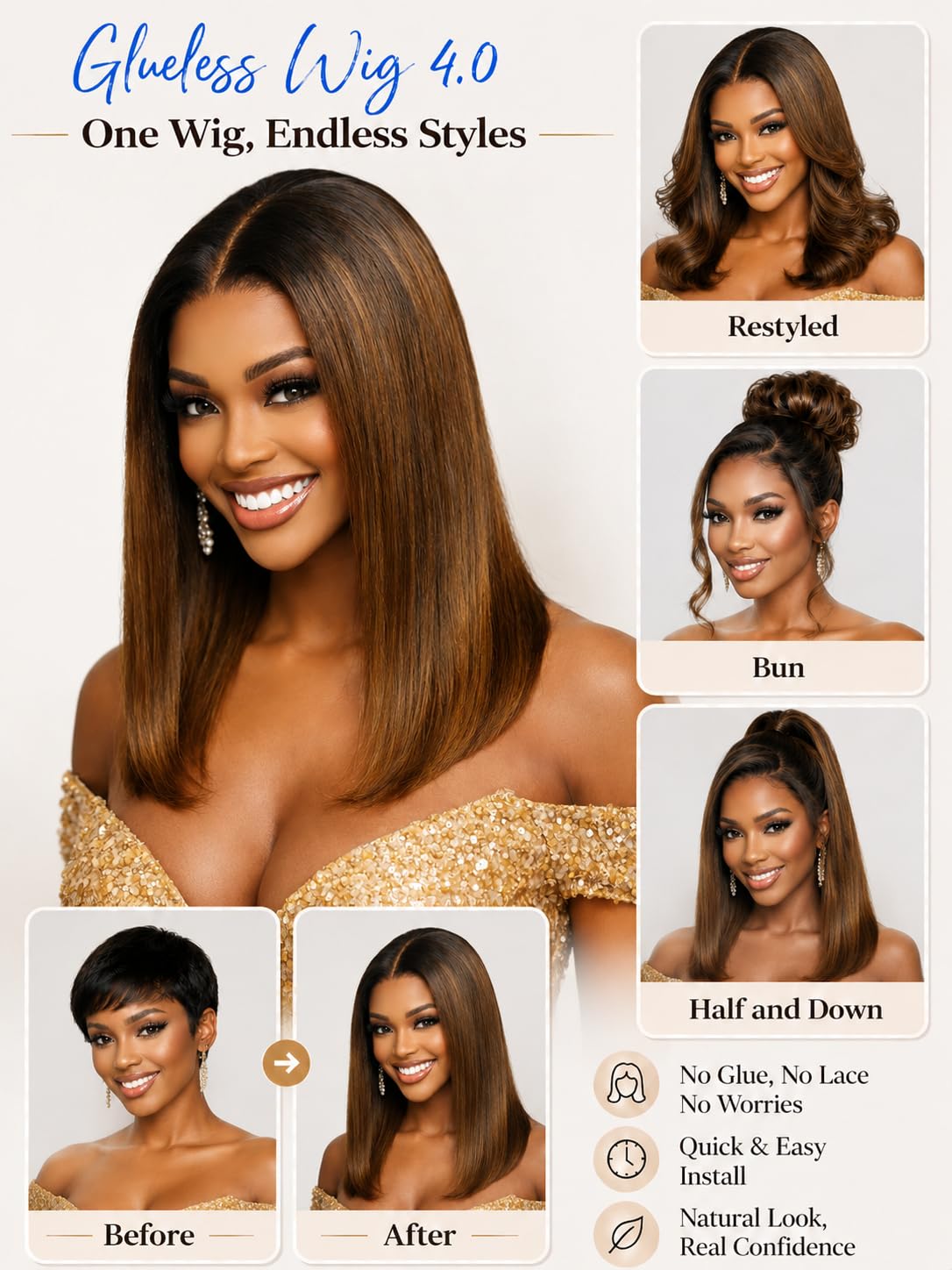 No Slip Yaki Straight Bob Drawstring Wig Human Hair with Flexible Mesh Cap,Glueless Upgrade 7x5 Bye Bye Knots Wig Pre Cut/Plucked/Bleached Ready to Go Short Yaki Bob Wig 180% Density 10inch