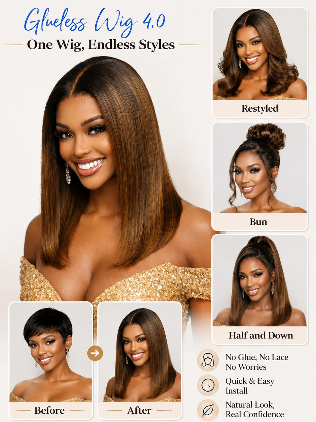 No Slip Yaki Straight Bob Drawstring Wig Human Hair with Flexible Mesh Cap,Glueless Upgrade 7x5 Bye Bye Knots Wig Pre Cut/Plucked/Bleached Ready to Go Short Yaki Bob Wig 180% Density 10inch