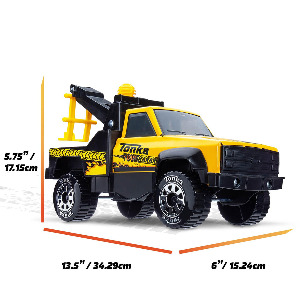 Tonka Steel Classics 4x4 Pickup Truck - Made with Steel & Sturdy Plastic, Yellow Toy Construction Truck, Boys and Girls, Kids, Toddlers, Ages 3+