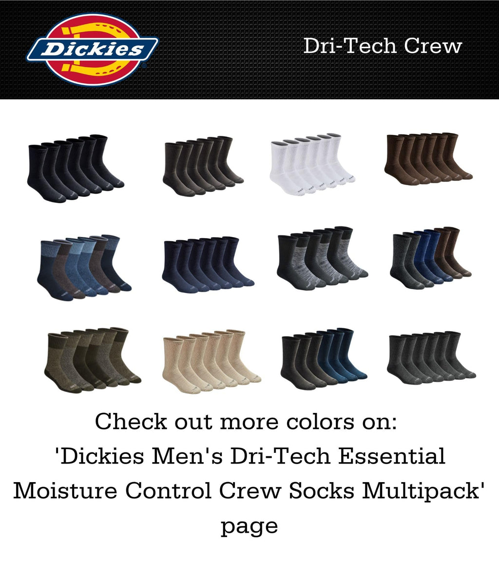 Men's Dri-tech Original Moisture Control Crew Socks, Available in M-xxl (6, 12, 18 Pairs)