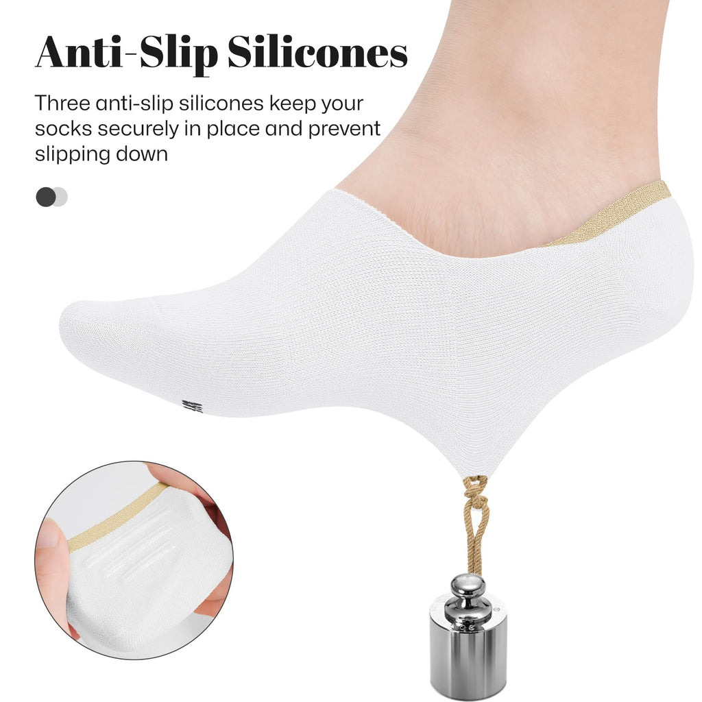 No Show Socks Women Low Socks Non Slip Flat Boat Line 4/8 Pairs