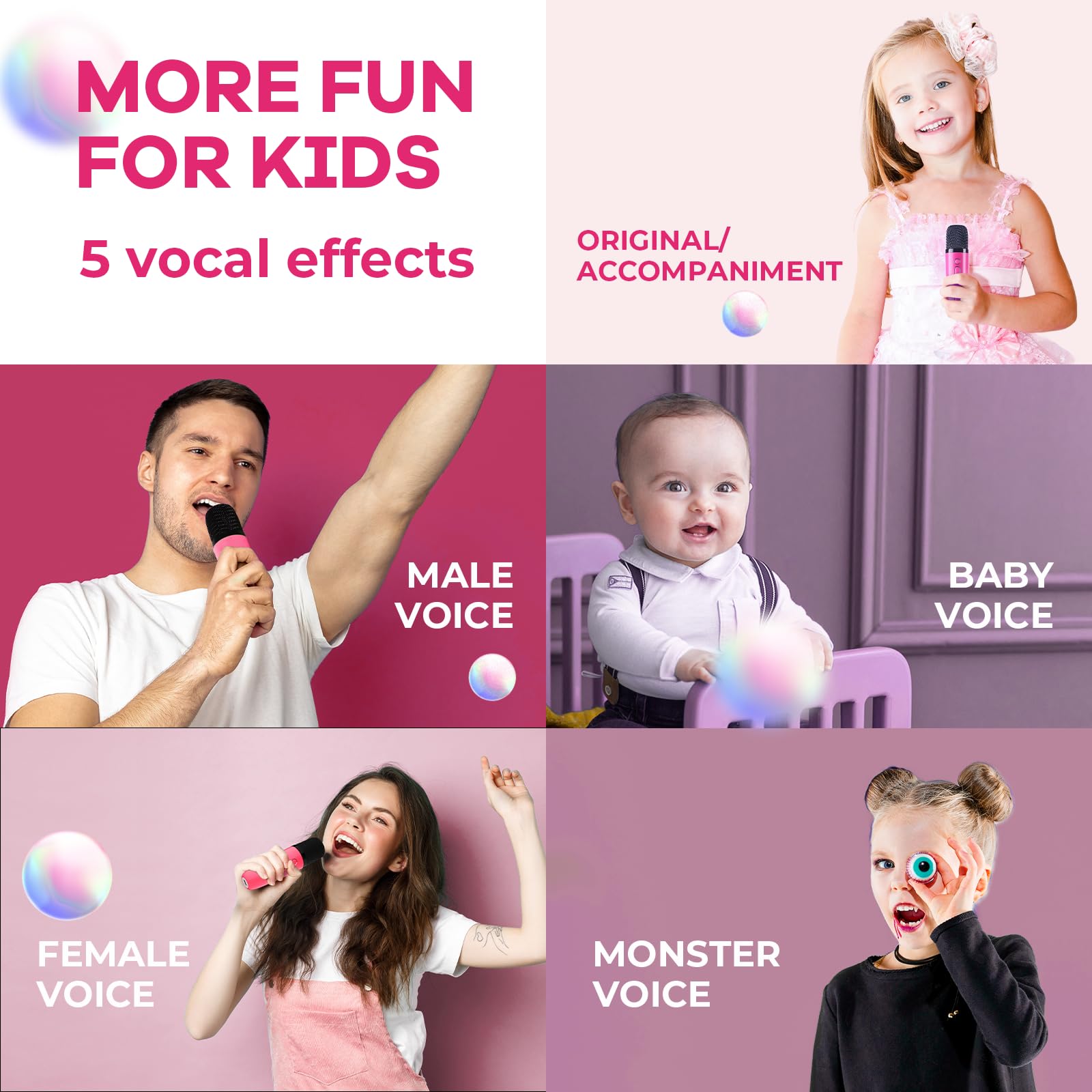 YLL Karaoke Machine for Kids, Portable Mini Speaker with 2 Wireless Microphones, TOP Kids Gifts for Girls Ages 3, 4, 5, 6, 7, 8, 9, 10+ Years Old, 4-12th Birthday Singing Present Toy Party (Purple)