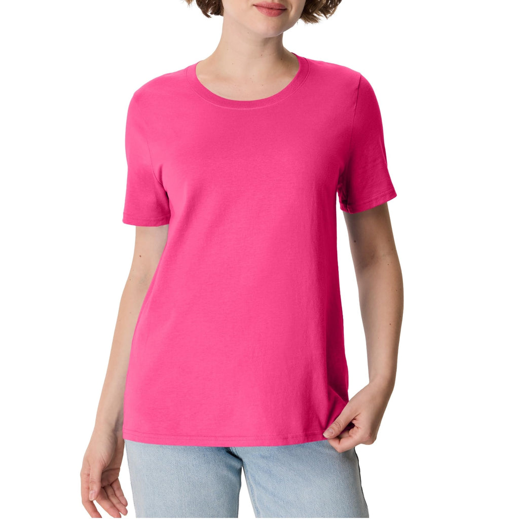Women's Perfect-T Crewneck T-Shirt, Lightweight Cotton Short Sleeve Tee for Women