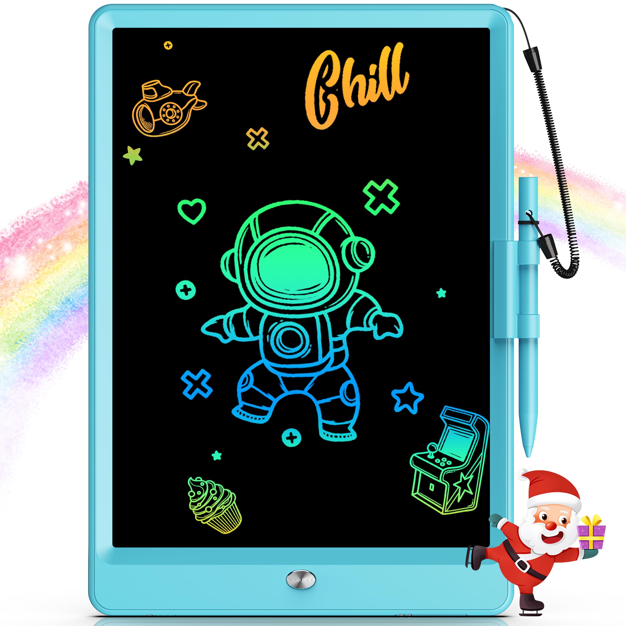 Bravokids 10 Inch LCD Writing Tablet for 3-8 Year Olds - Electronic Drawing Pad and Doodle Board as Educational Birthday Gifts for Girls and Boys (Pink)