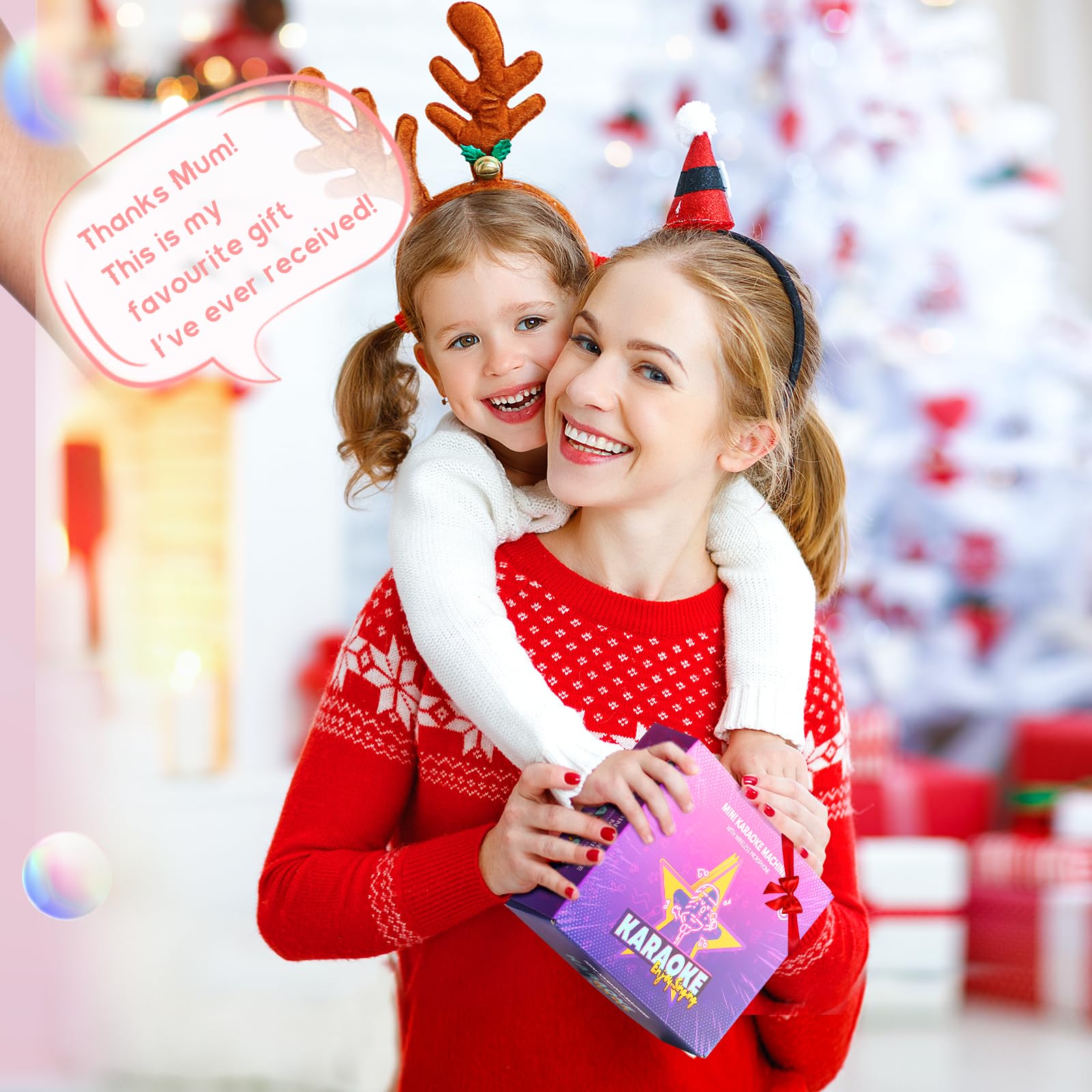 YLL Karaoke Machine for Kids, Portable Mini Speaker with 2 Wireless Microphones, TOP Kids Gifts for Girls Ages 3, 4, 5, 6, 7, 8, 9, 10+ Years Old, 4-12th Birthday Singing Present Toy Party (Purple)