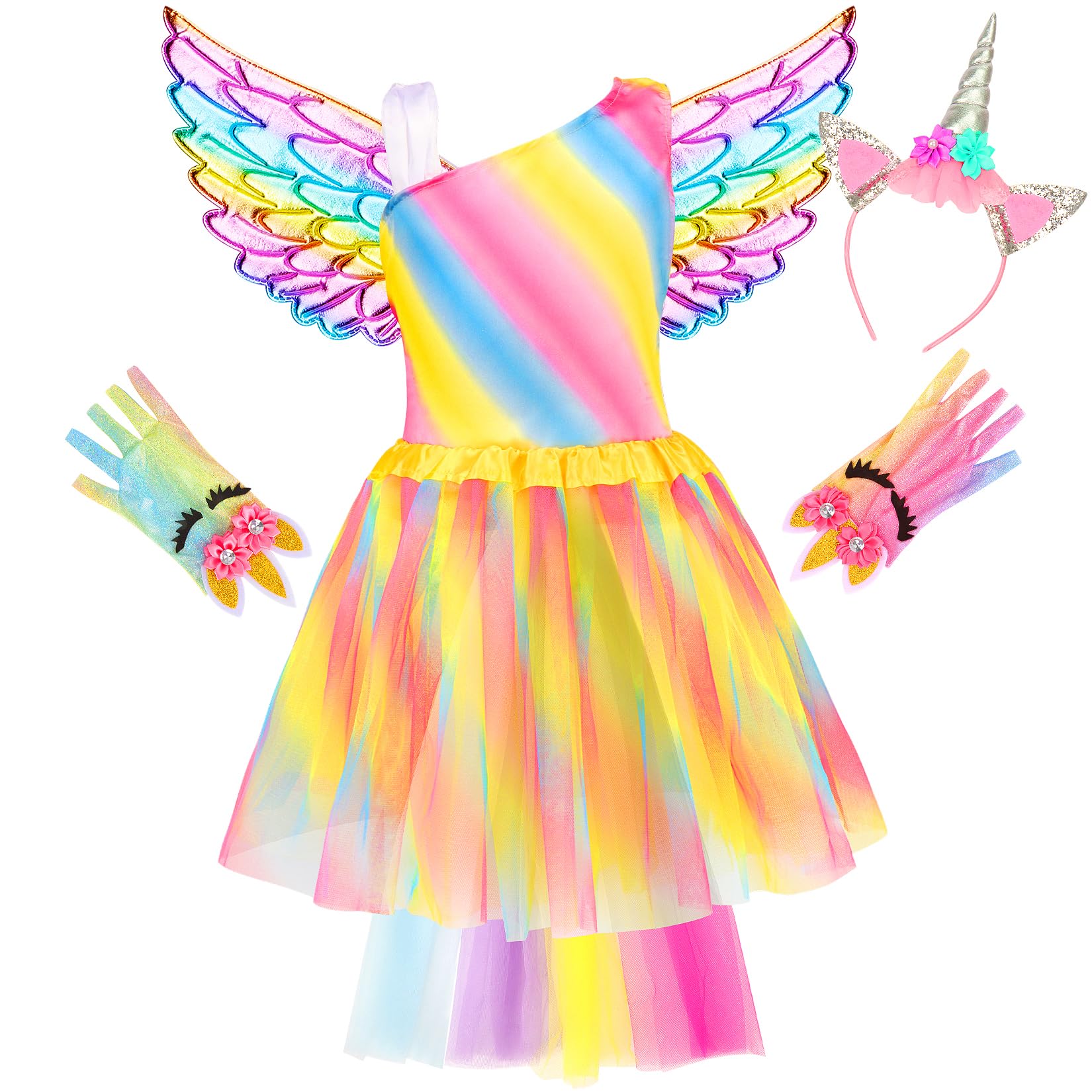 LIMIROLER Princess Dress Up Clothes for Little Girl Role Play Costume Gift Set Princess Dress Up Toys for Toddler Girls