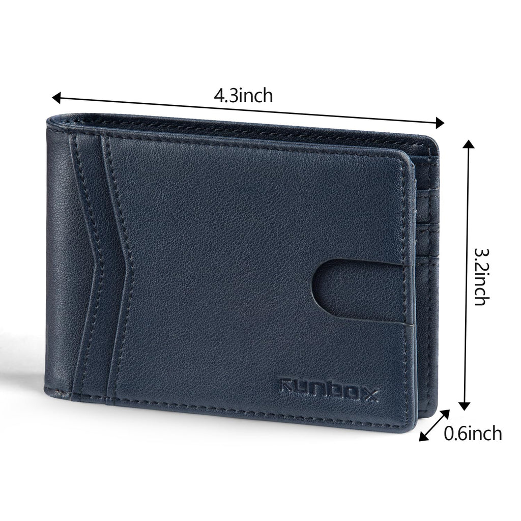 Wallet for Men -Slim Rfid Leather Mens Bifold Novelty Wallets 2 ID Window With Gift Box Men's Accessories | Slim