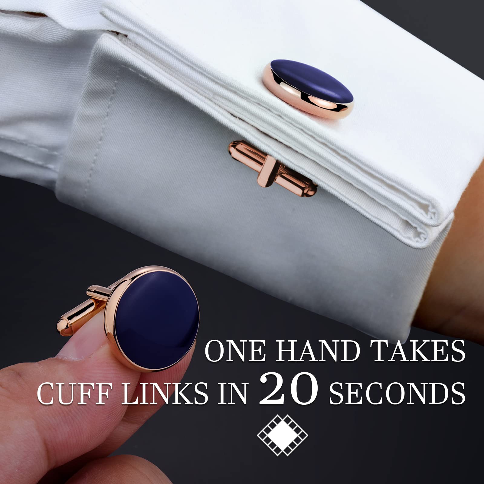 Men’s Cufflinks and Tuxedo Studs Set with Gift Box; Men’s Jewelry or Accessories Suitable for Black Suit White Shirts Vest and Red Bow tie on Wedding or Anniversary and Birthday