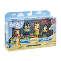 Bluey Family Figure Pack of 4, Robust Poseable Character Toys with Bingo, Chilli, and Bandit Figures, Toddler-Sized Animal Figurines for Kids Ages 3+