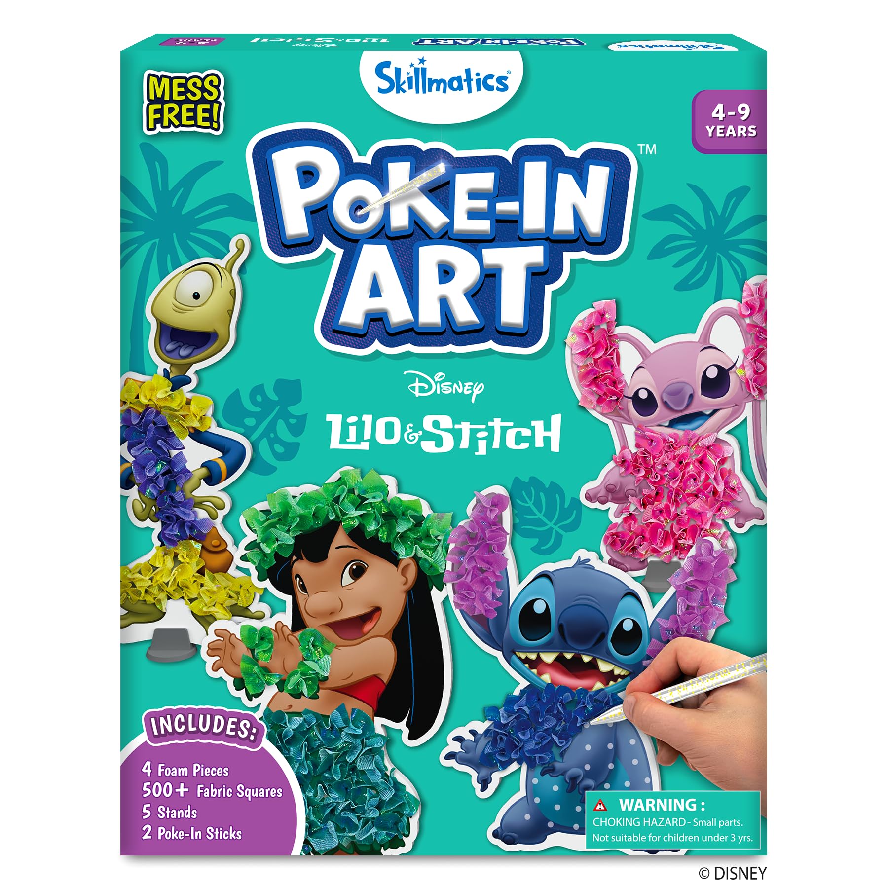 Skillmatics Poke-in Art - Magical Princesses, Mess-Free Fun for Kids, DIY Wood Craft Kits, Creative Activity, Gifts for Girls & Boys Ages 4, 5, 6, 7, 8, 9