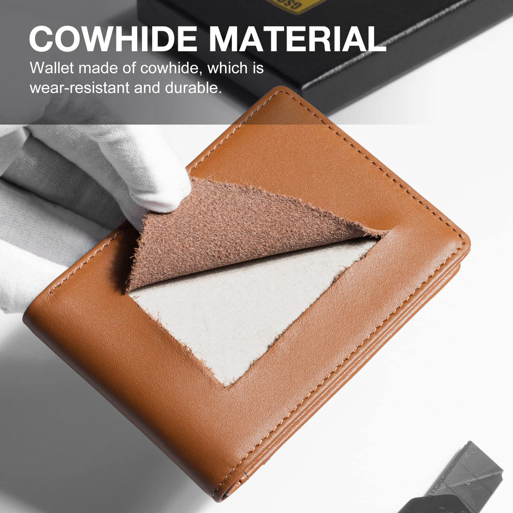 Slim Wallet for Men Rfid Blocking Leather Bifold Front Pocket Carbon Fiber Men's Money Clips Credit Card Holder With Gift Box