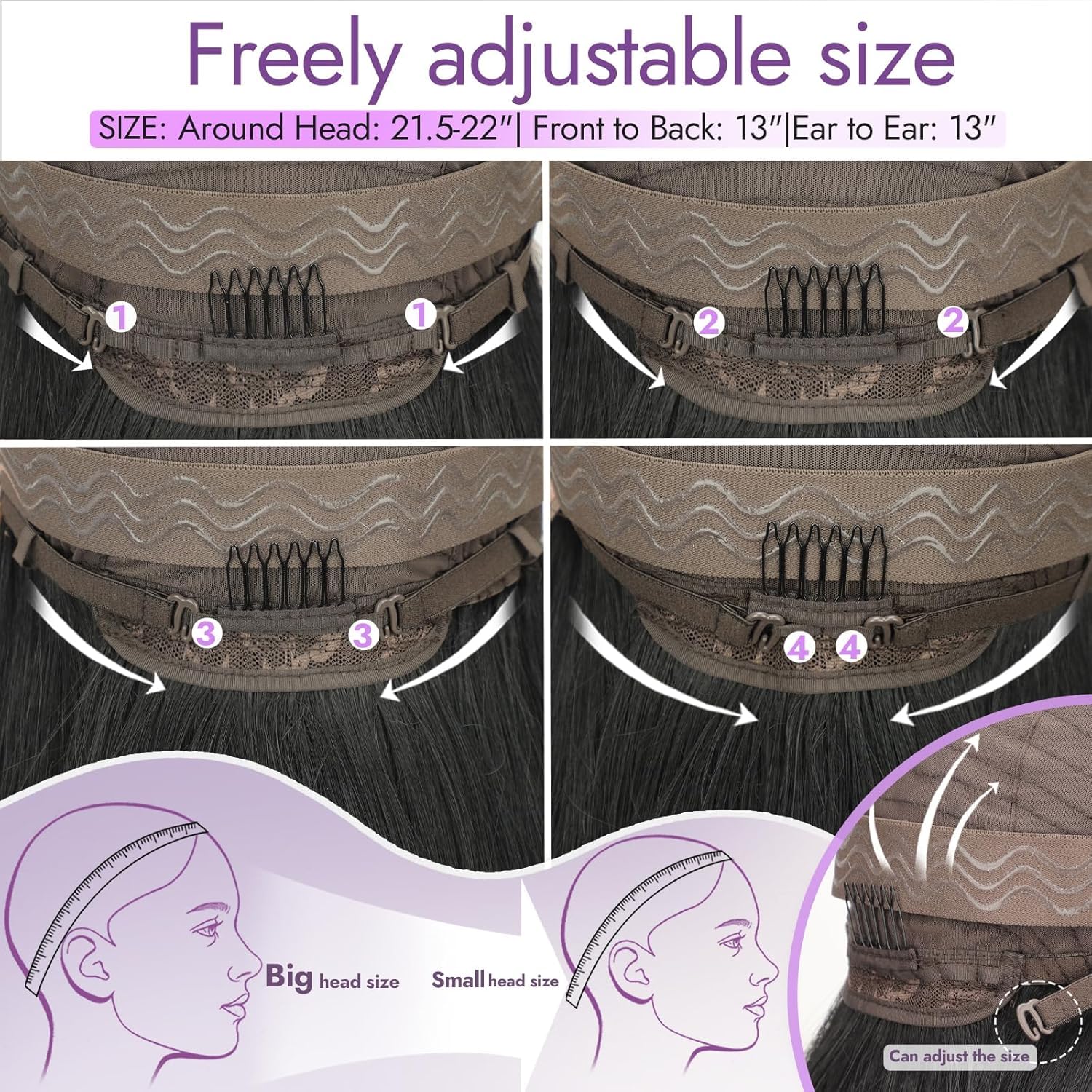 13x4 HD Lace Front Glueless Wigs for Women Black Long Layered Wave Wig Natural Hairline Heat Resistant Synthetic for Daily Use Beginner Friendly 26 Inch
