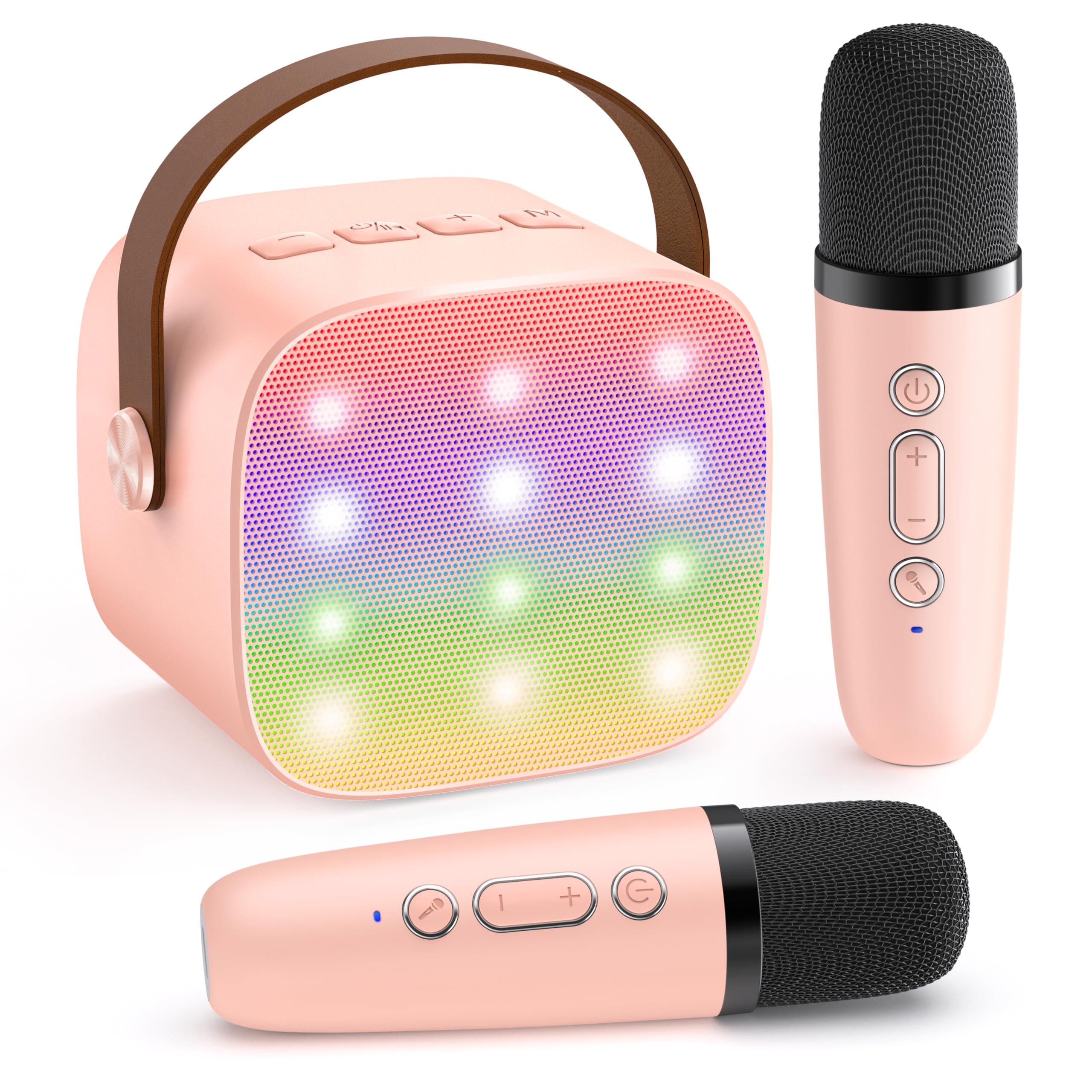 YLL Karaoke Machine for Kids, Portable Mini Speaker with 2 Wireless Microphones, TOP Kids Gifts for Girls Ages 3, 4, 5, 6, 7, 8, 9, 10+ Years Old, 4-12th Birthday Singing Present Toy Party (Purple)
