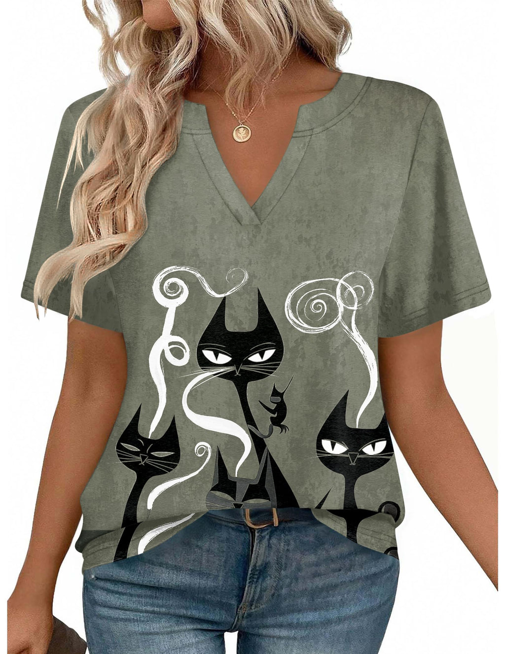 Zeagoo Womens Tops Short Sleeve V Neck Tee Shirts Cute Dressy Casual Clothing Business Work Blouse