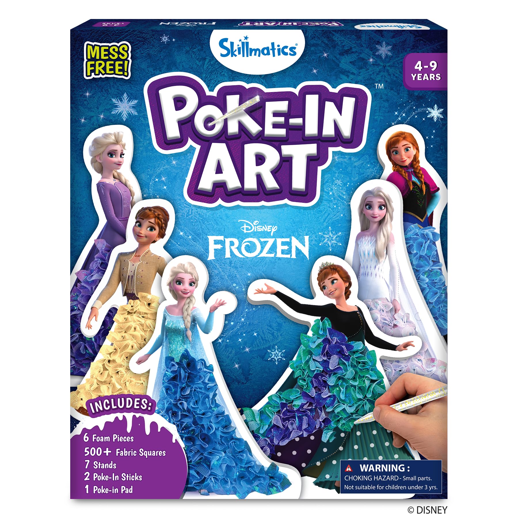Skillmatics Poke-in Art - Magical Princesses, Mess-Free Fun for Kids, DIY Wood Craft Kits, Creative Activity, Gifts for Girls & Boys Ages 4, 5, 6, 7, 8, 9