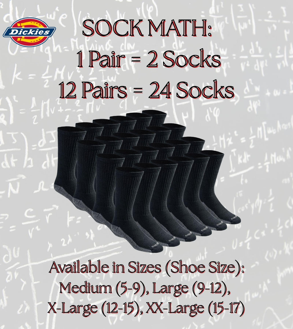 Men's Dri-tech Original Moisture Control Crew Socks, Available in M-xxl (6, 12, 18 Pairs)