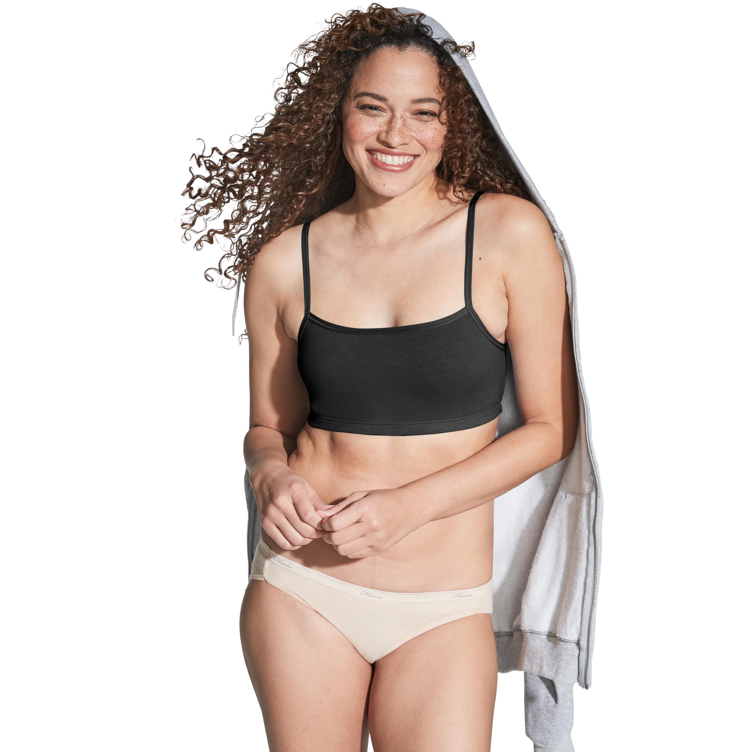 Women's String Bralette Pack, 3-Pack, Cotton Sports Bralette Bras for Women, Solid or Assorted Wireless Bras