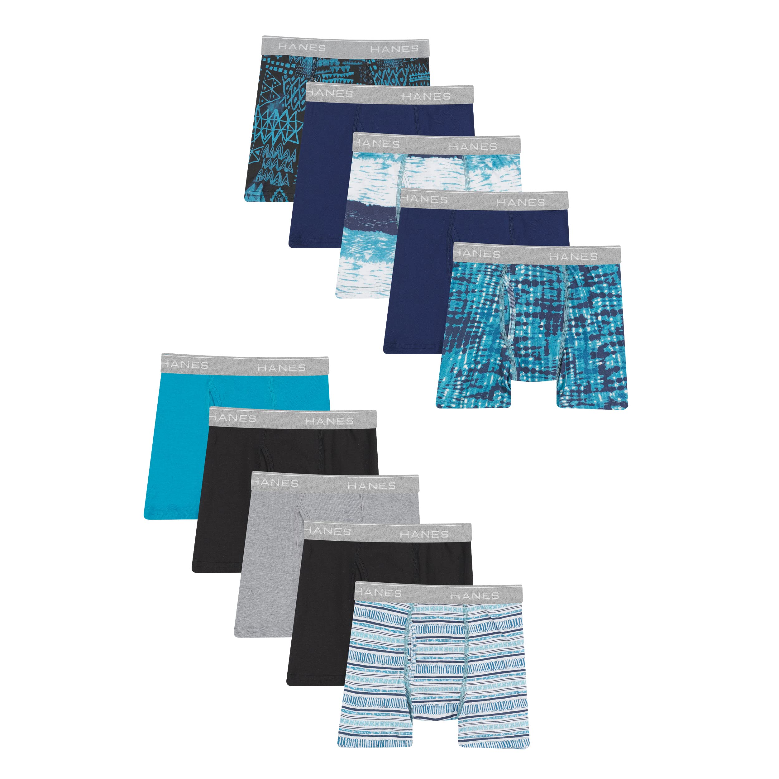 Hanes Boys' Underwear, Boxer Briefs for Boys and Toddlers, Soft Cotton, 7 and 10 Packs