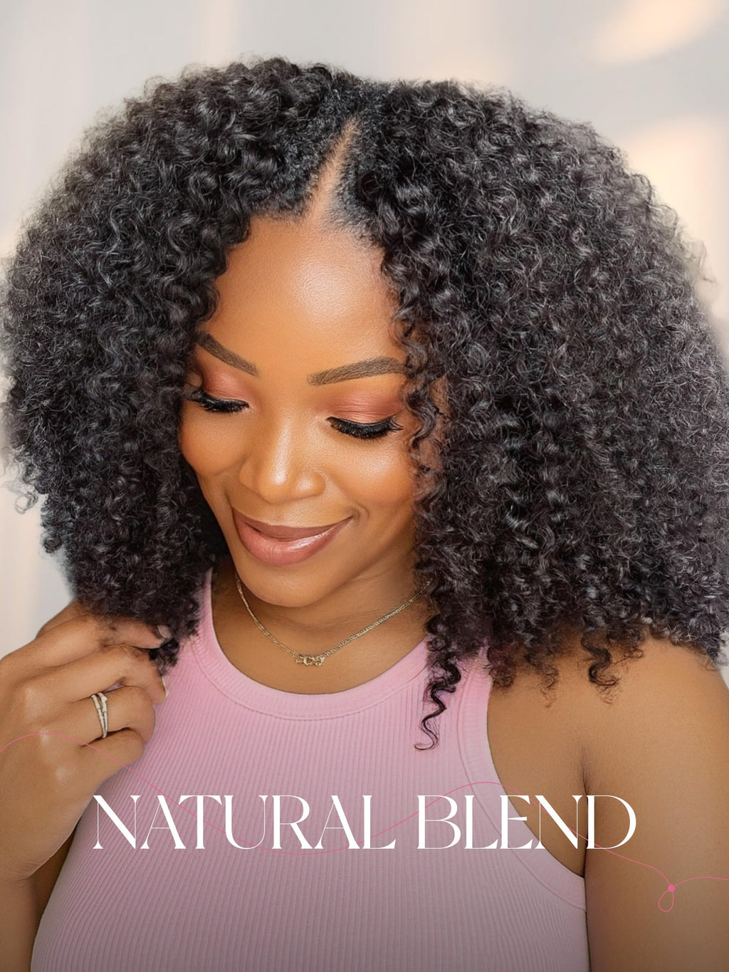 HAIR Headband Wig Human Hair Kinky Straight Drawstring Half Wig for Black Women 100% Real Human Hair Glueless None Lace Wigs Brazilian Virgin Hair Machine Made Wig 200 Density Natural Color